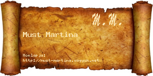Must Martina névjegykártya